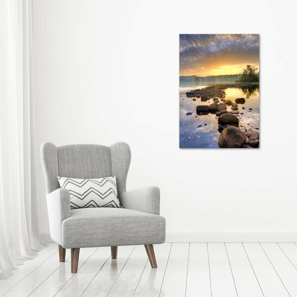 Vertikální Moderní obraz canvas na rámu Jezero ocv-52295899