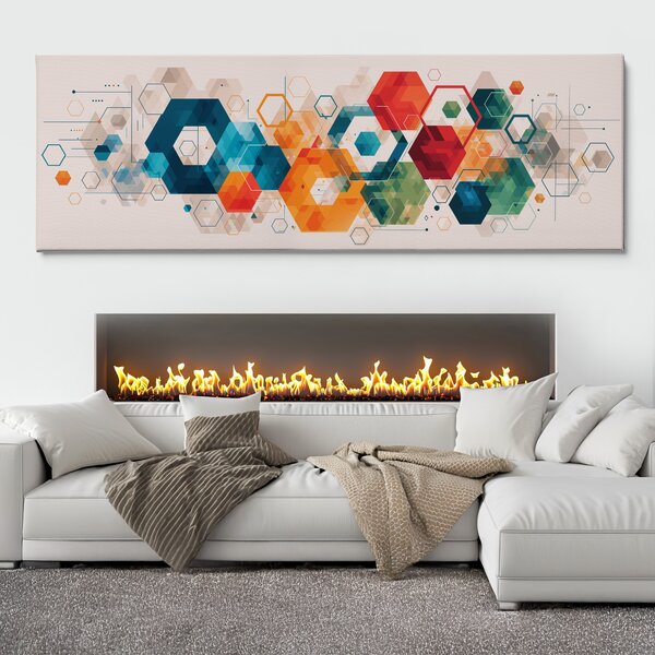 Obraz na plátně - Kontakt v šest FeelHappy.cz Velikost obrazu (šířka x výška): 60 x 20 cm