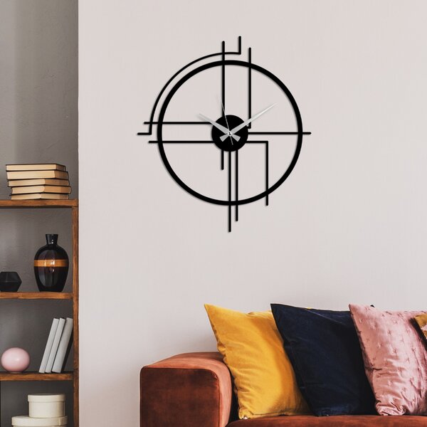 ASIR Nástěnné hodiny kovové WHEEL černé