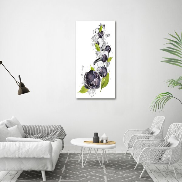 Vertikální Foto obraz canvas Jahody a led ocv-54963979