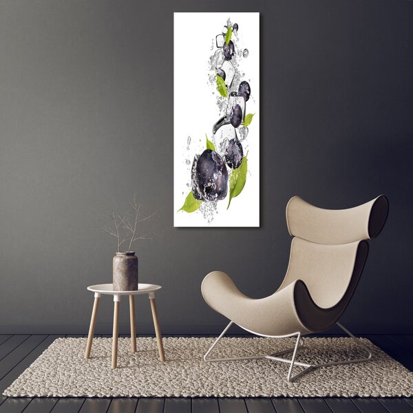 Vertikální Foto obraz canvas Jahody a led ocv-54963979