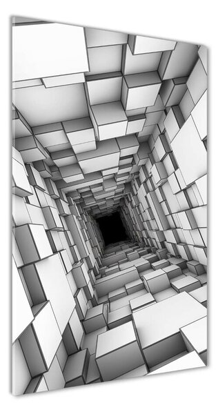 Vertikální Foto-obraz na skle Tunel z krychlí osv-55216784