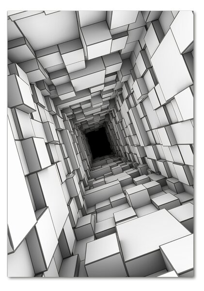 Vertikální Foto-obraz na skle Tunel z krychlí osv-55216784