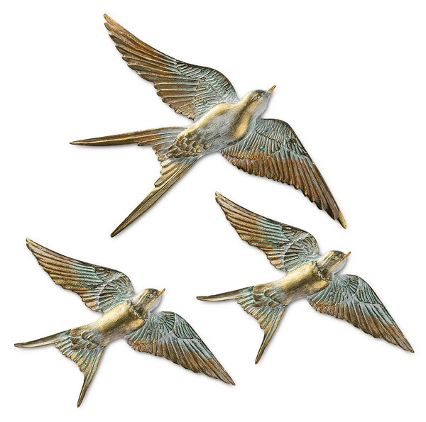 ASIR Nástěnná dekorace FLYING SWALLOW zlatá
