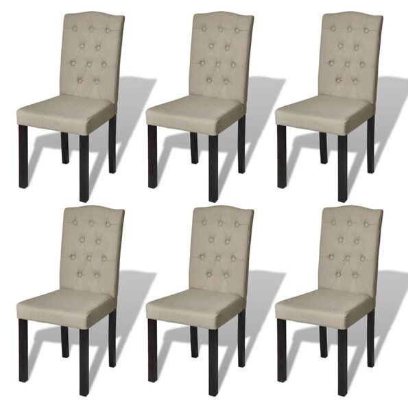 Jídelní židle 6 ks velbloudí textil