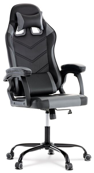 Kancelářská židle Kayce (černá + šedá ekokůže). 1041439
