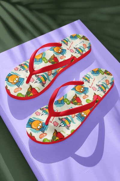 Summerbird | stylové plážové žabky - Červená, S / EU 38