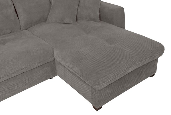 ROHOVÁ SEDAČKA, textil, šedá P & B - Sedací soupravy, Online Only