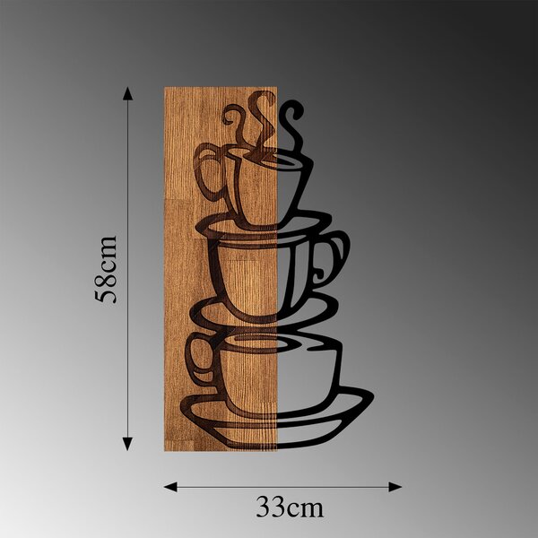 ASIR Nástěnná dřevěná dekorace CUPS