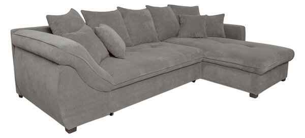 ROHOVÁ SEDAČKA, textil, šedá P & B - Sedací soupravy, Online Only