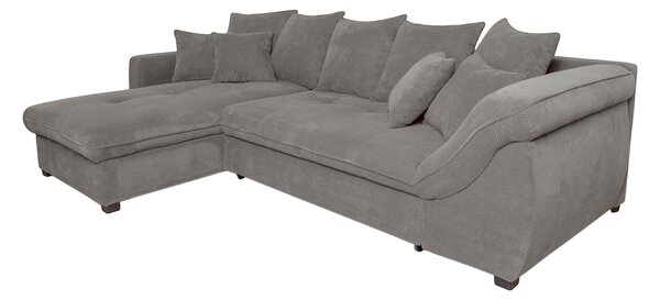 ROHOVÁ SEDAČKA, textil, šedá P & B - Sedací soupravy, Online Only