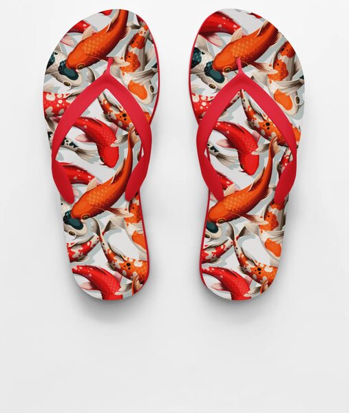Koi Fish | stylové dámské plážové žabky - Bílá, S / EU 38