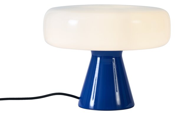 Retro stolní lampa modrá s bílou - Knob
