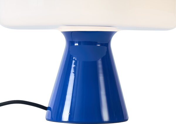 Retro stolní lampa modrá s bílou - Knob