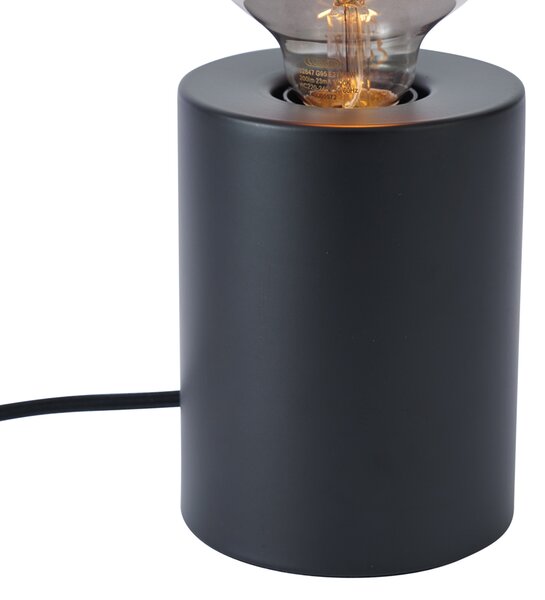 Moderní stolní lampa černá 13 cm - Cylinder