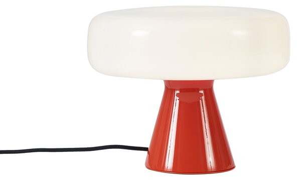 Retro stolní lampa červená s bílou - Knob