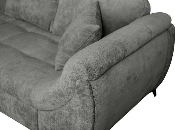 ROHOVÁ SEDAČKA, textil, šedá P & B - Sedací soupravy, Online Only