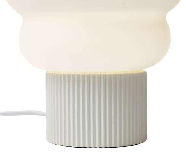 Japandi stolní lampa béžová s opálovým sklem 18cm - Kumo