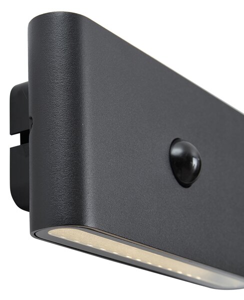 Nástěnná lampa černá Lux senzor magnetická vč. LED dobíjecí - Batt