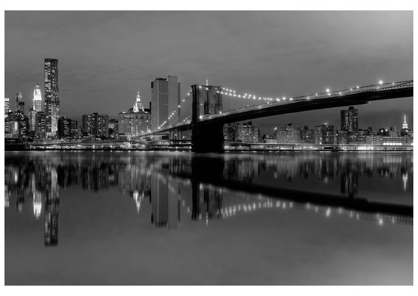Fototapeta černobílý most v Manhattanu