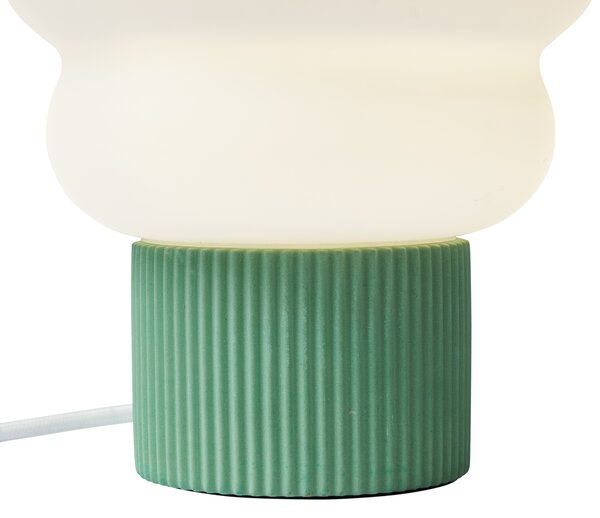 Japandi stolní lampa zelená s opálovým sklem 18cm - Kumo