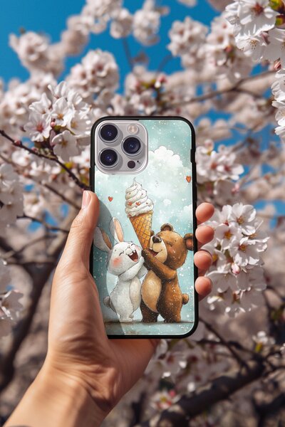 Rabbit & Bear Ice | ochranné pouzdro na mobilní telefon - Apple iPhone 17