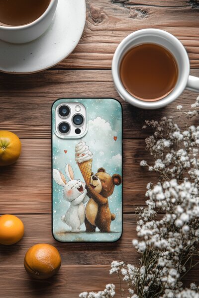 Rabbit & Bear Ice | ochranné pouzdro na mobilní telefon - Apple iPhone 17