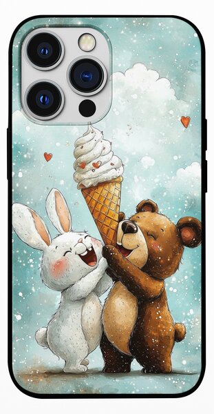 Rabbit & Bear Ice | ochranné pouzdro na mobilní telefon - Apple iPhone 17