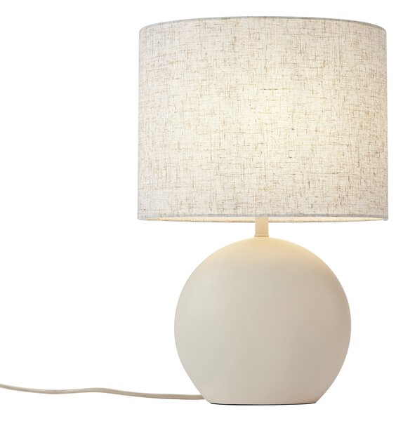 Japandi stolní lampa béžová s lněným stínidlem - Timo