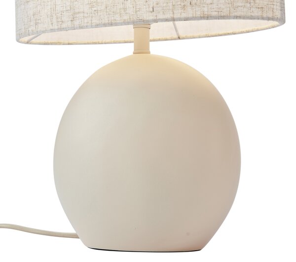 Japandi stolní lampa béžová s lněným stínidlem - Timo