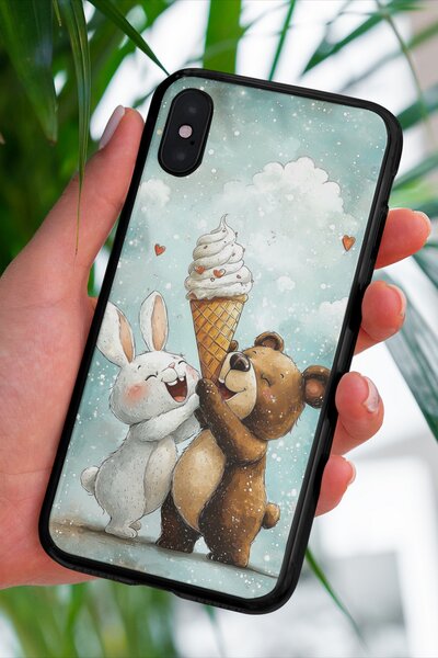 Rabbit & Bear Ice | ochranné pouzdro na mobilní telefon - Apple iPhone 17