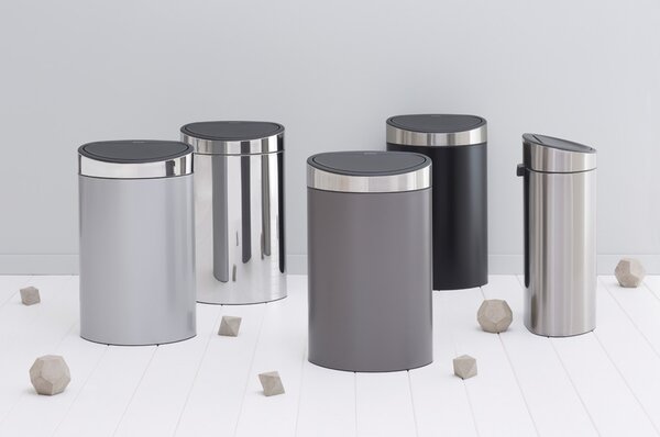 Brabantia Odpadkový koš Touch Bin - 40 L, matná černá/stříbrná