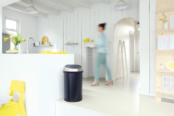 Brabantia odpadkový koš Touch Bin - 60L, matná černá/stříbrná