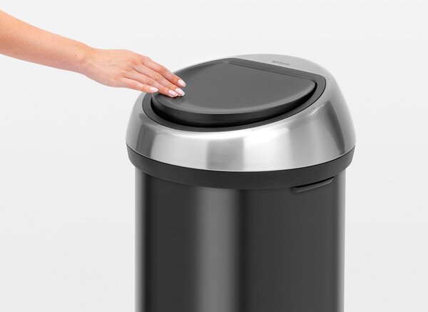 Brabantia odpadkový koš Touch Bin - 60L, matná černá/stříbrná