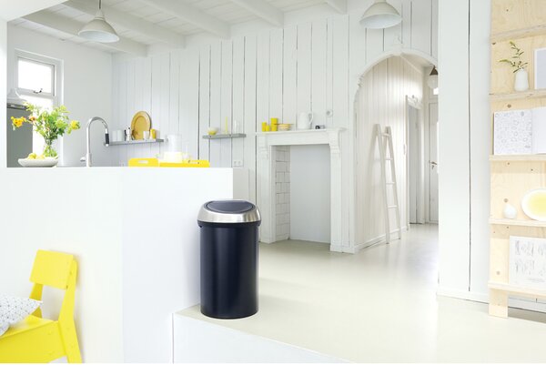 Brabantia odpadkový koš Touch Bin - 60L, matná černá/stříbrná