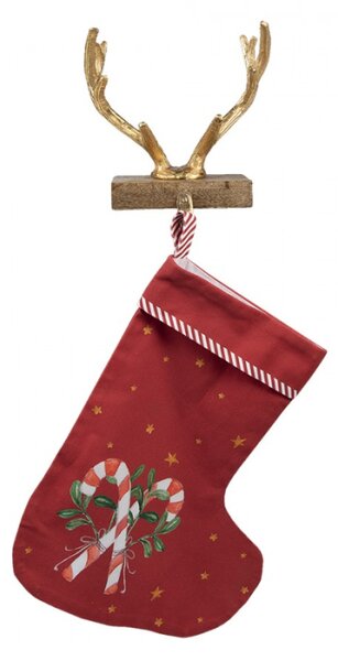Vánoční háček se zlatým parožím – 17 cm