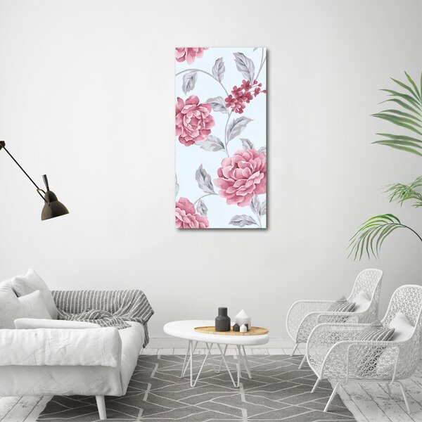 Vertikální Moderní obraz canvas na rámu Pivoňka ocv-59030871
