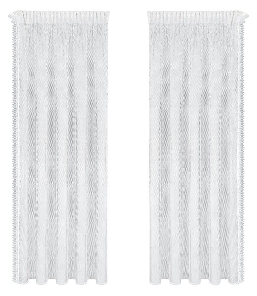 ZÁCLONA NA PÁSCE ALEX, SADA 2KS 140X270 CM BÍLÁ