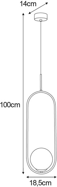 Kaja Parva závěsné svítidlo 1x40 W černá-mléčná K-5100