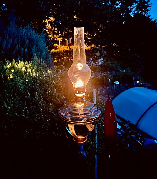 Sklárna Častolovice - Zahradní lampa kovářská - květina