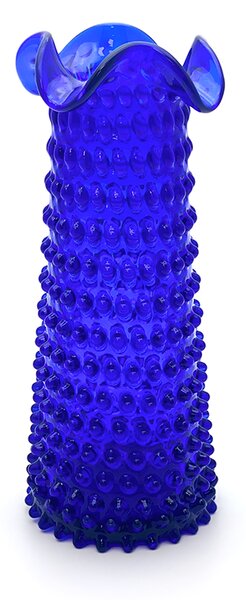 Sklárna Častolovice - Váza 29cm - Hobnail - Ananas - tmavě modrá