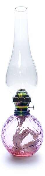 Sklárna Častolovice - Petrolejová lampa Vanesa - Káro - růžová