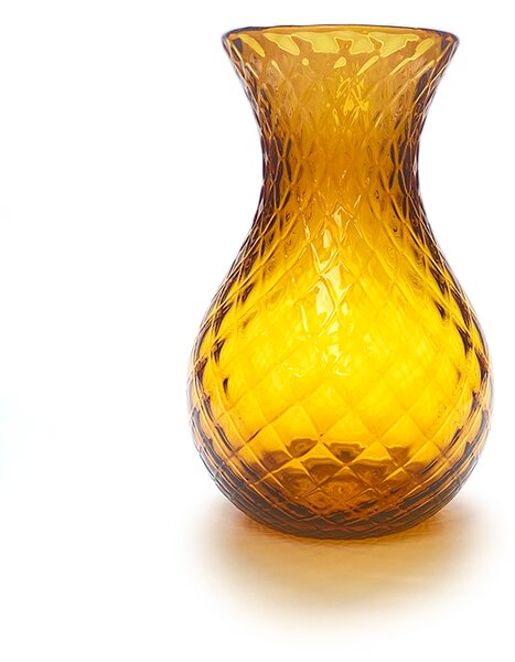 Sklárna Častolovice - Váza 25cm - Káro - amber