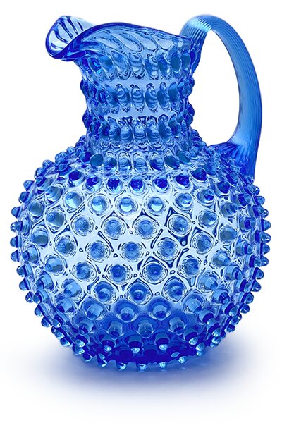 Sklárna Častolovice - Džbán 2l - Hobnail - Ananas - modrá