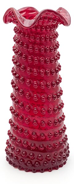 Sklárna Častolovice - Váza 29cm - Hobnail - Ananas - granát