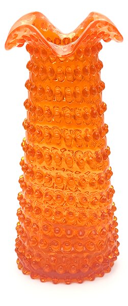 Sklárna Častolovice - Váza 29cm - Hobnail - Ananas - oranžová