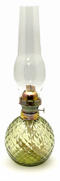 Sklárna Častolovice - Petrolejová lampa Vanesa - Káro - lesní zelená