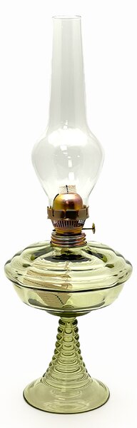 Sklárna Častolovice - Petrolejová lampa skleněná - lesní zelená