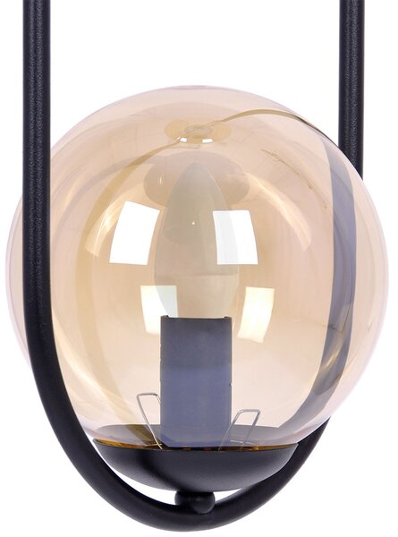 Kaja Venta závěsné svítidlo 1x40 W černá-jantarová K-5120