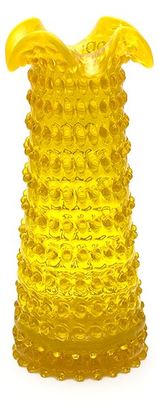 Sklárna Častolovice - Váza 29cm - Hobnail - Ananas - žlutá